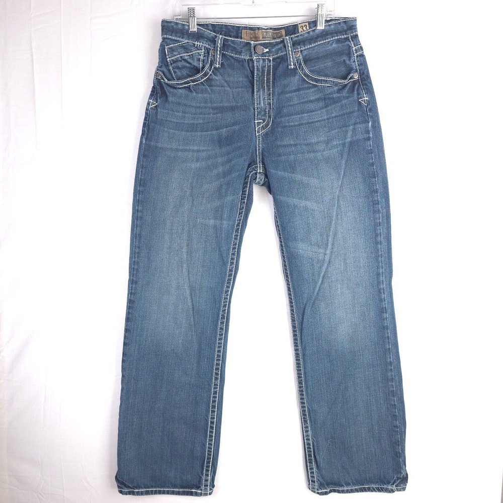 BKE Jeans Womens  33 Blue Tayler Straight Leg Pockets Classic Preppy Denim Mid R